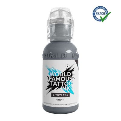 World Famous Limitless 30ml - Grey 1 World Famous Tattoo Ink