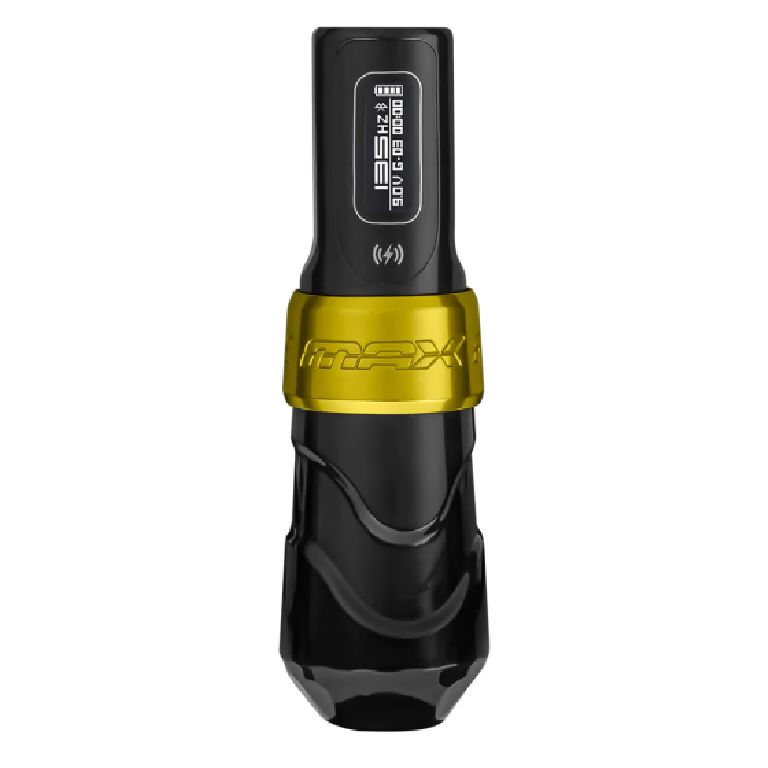 Spektra Flux Max Wireless Tattoo Machine - 1 PowerBolt II - Gold Stealth