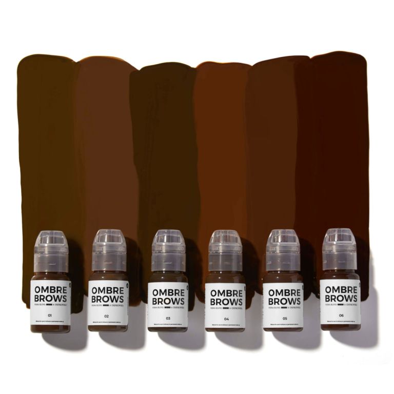 Perma Blend Luxe PMU Ink - Paulina Osinkowska OMBRE BROWS Set - 6 x 15 ml