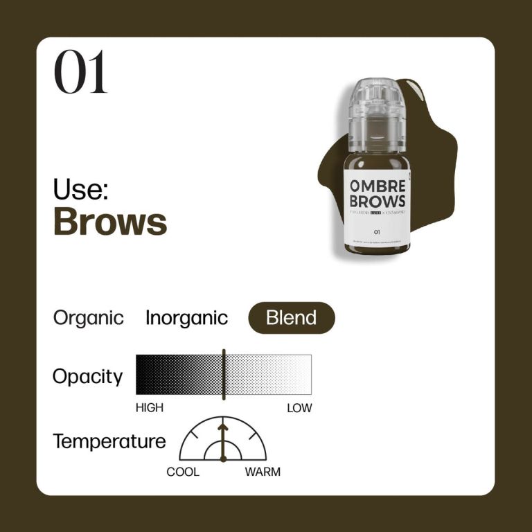 Perma Blend Luxe PMU Ink - Paulina Osinkowska OMBRE BROWS Set - 6 x 15 ml
