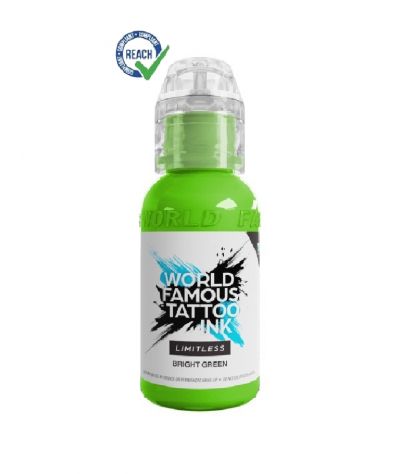 World Famous Limitless 30ml - Bright Green World Famous Tattoo Ink