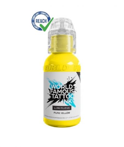 World Famous Limitless 30ml - Pure Yellow World Famous Tattoo Ink