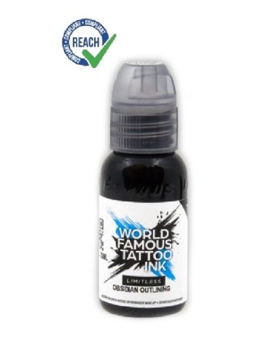 World Famous Limitless 30ml - Obsidian Outlining World Famous Tattoo Ink